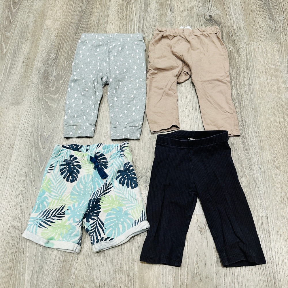 H&M Cloud Island First Impressions Baby Bottoms Bundle Leggings Shorts 9-18M 4pc